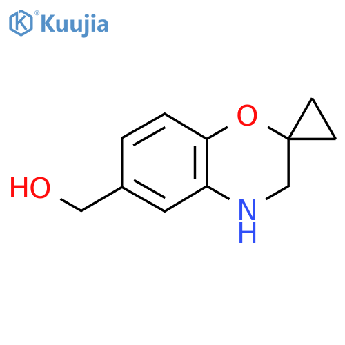{3,4-dihydrospiro1,4-benzoxazine-2,1'-cyclopropane-6-yl}methanol structure