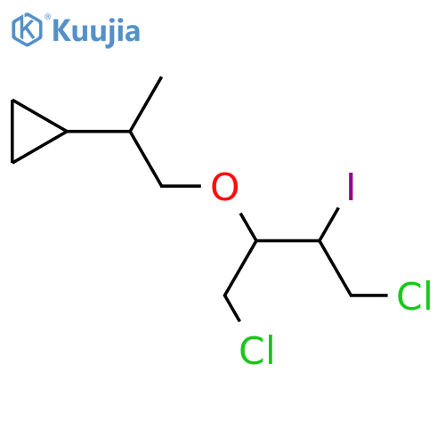 {1-(1,4-dichloro-3-iodobutan-2-yl)oxypropan-2-yl}cyclopropane structure