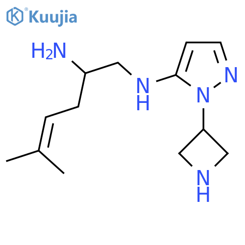 N1-1-(azetidin-3-yl)-1H-pyrazol-5-yl-5-methylhex-4-ene-1,2-diamine structure