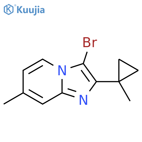 3-bromo-7-methyl-2-(1-methylcyclopropyl)imidazo1,2-apyridine structure