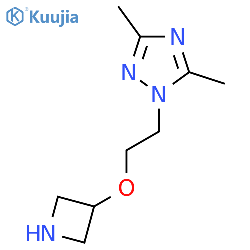 1-2-(azetidin-3-yloxy)ethyl-3,5-dimethyl-1H-1,2,4-triazole structure