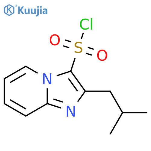 2-(2-methylpropyl)imidazo1,2-apyridine-3-sulfonyl chloride structure