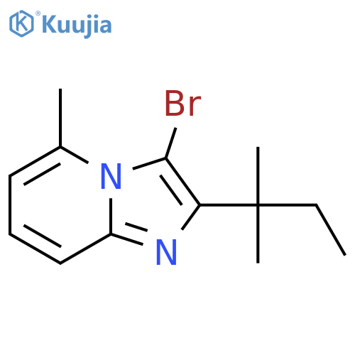3-bromo-5-methyl-2-(2-methylbutan-2-yl)imidazo1,2-apyridine structure