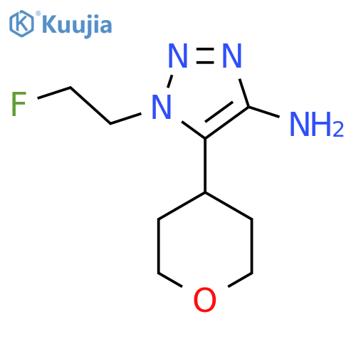 1-(2-fluoroethyl)-5-(oxan-4-yl)-1H-1,2,3-triazol-4-amine structure