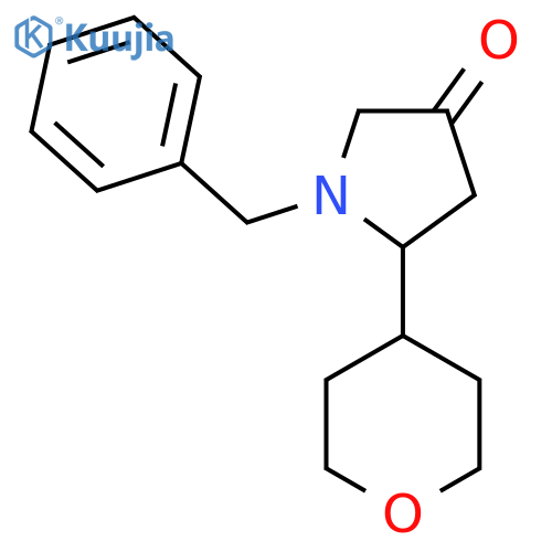 1-Benzyl-5-(oxan-4-yl)pyrrolidin-3-one structure