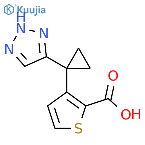 3-[1-(1H-1,2,3-triazol-4-yl)cyclopropyl]thiophene-2-carboxylic acid structure