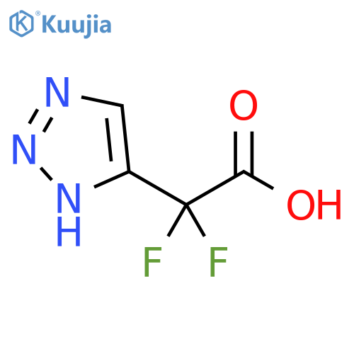 2,2-difluoro-2-(1H-1,2,3-triazol-4-yl)acetic acid structure