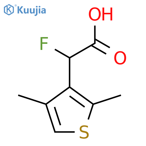 2-(2,4-dimethylthiophen-3-yl)-2-fluoroacetic acid structure