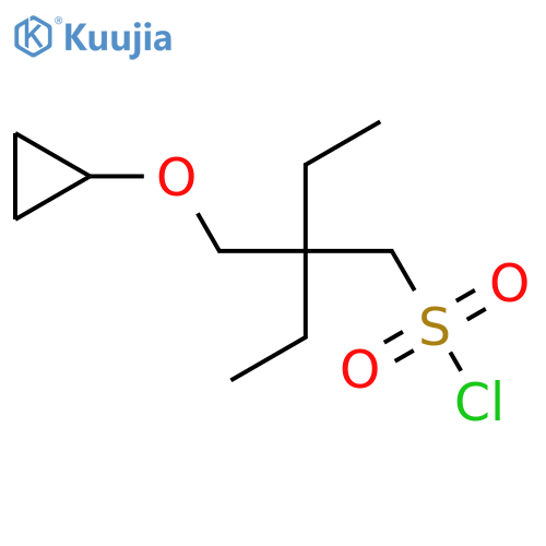 2-(cyclopropoxymethyl)-2-ethylbutane-1-sulfonyl chloride structure