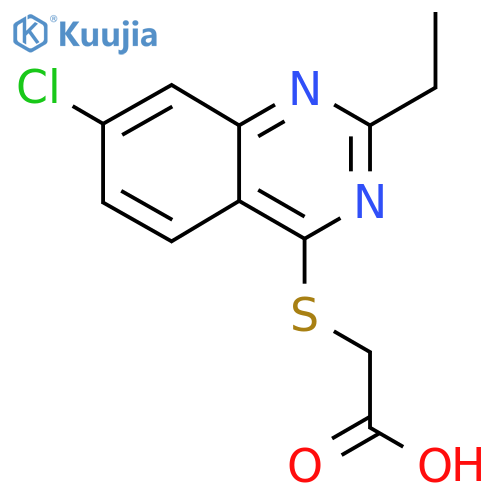 2-[(7-Chloro-2-ethylquinazolin-4-yl)sulfanyl]acetic acid structure