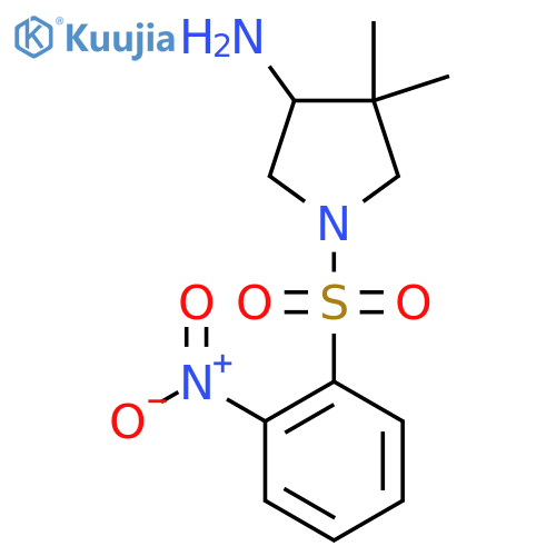 4,4-dimethyl-1-(2-nitrobenzenesulfonyl)pyrrolidin-3-amine structure