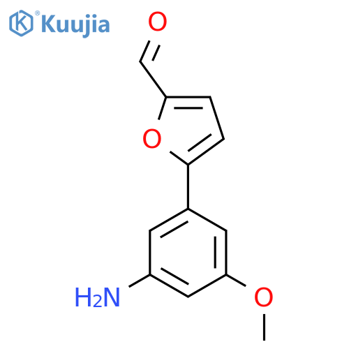 5-(3-amino-5-methoxyphenyl)furan-2-carbaldehyde structure