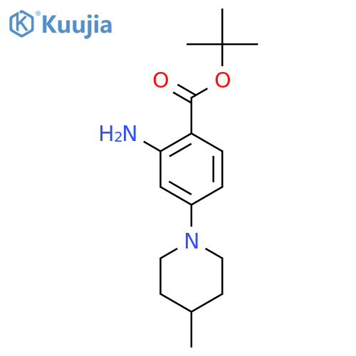 Tert-butyl 2-amino-4-(4-methylpiperidin-1-yl)benzoate structure