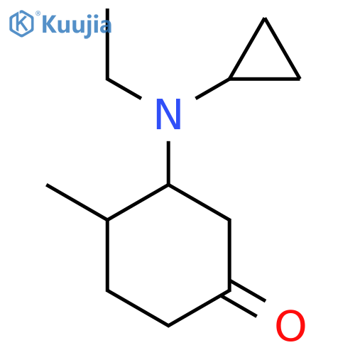 3-[Cyclopropyl(ethyl)amino]-4-methylcyclohexan-1-one structure