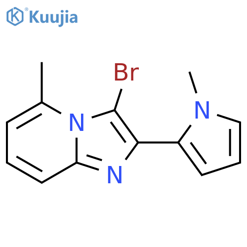 2-{3-bromo-5-methylimidazo1,2-apyridin-2-yl}-1-methyl-1H-pyrrole structure