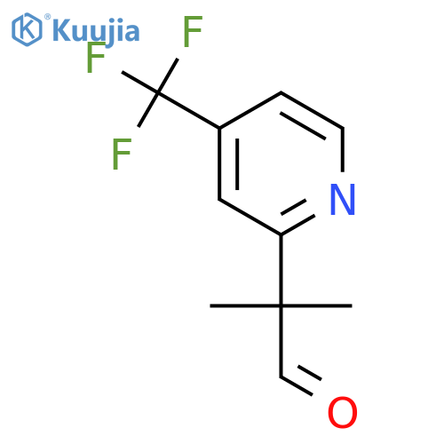 2-methyl-2-4-(trifluoromethyl)pyridin-2-ylpropanal structure