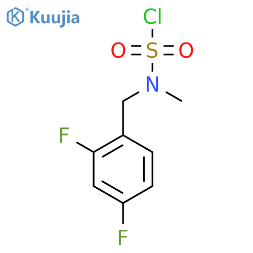 N-[(2,4-difluorophenyl)methyl]-N-methylsulfamoyl chloride structure