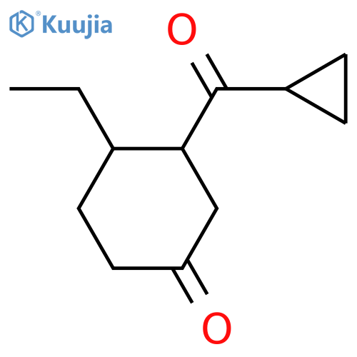 3-Cyclopropanecarbonyl-4-ethylcyclohexan-1-one structure