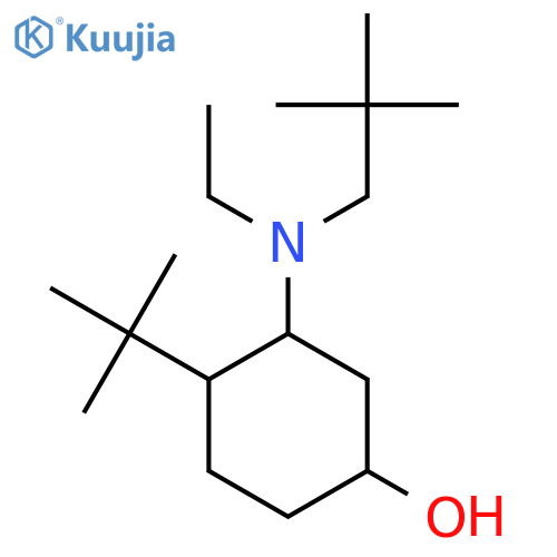 4-Tert-butyl-3-[(2,2-dimethylpropyl)(ethyl)amino]cyclohexan-1-ol structure
