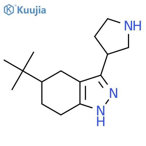 5-tert-butyl-3-(pyrrolidin-3-yl)-4,5,6,7-tetrahydro-1H-indazole structure