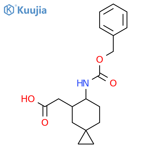 2-(6-{[(Benzyloxy)carbonyl]amino}spiro[2.5]octan-5-yl)acetic acid structure