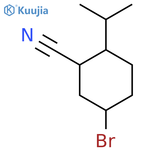 5-Bromo-2-(propan-2-yl)cyclohexane-1-carbonitrile structure