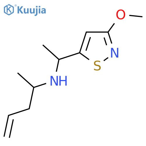 1-(3-methoxy-1,2-thiazol-5-yl)ethyl(pent-4-en-2-yl)amine structure