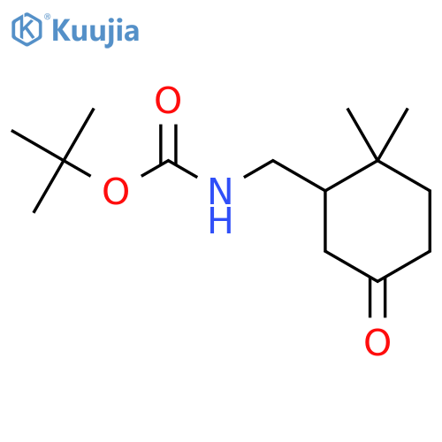 tert-butyl N-[(2,2-dimethyl-5-oxocyclohexyl)methyl]carbamate structure