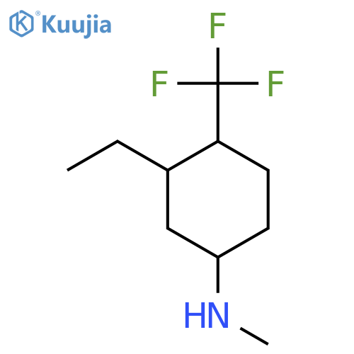 3-ethyl-N-methyl-4-(trifluoromethyl)cyclohexan-1-amine structure