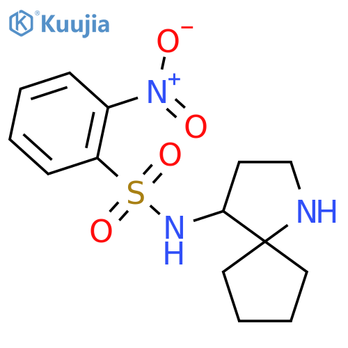 N-{1-azaspiro[4.4]nonan-4-yl}-2-nitrobenzene-1-sulfonamide structure
