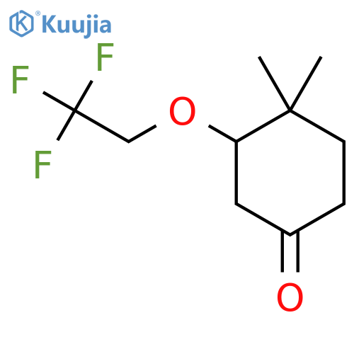 4,4-Dimethyl-3-(2,2,2-trifluoroethoxy)cyclohexan-1-one structure