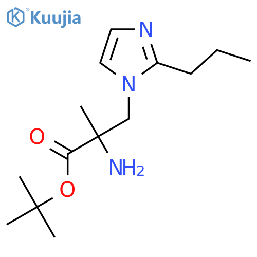 tert-butyl 2-amino-2-methyl-3-(2-propyl-1H-imidazol-1-yl)propanoate structure