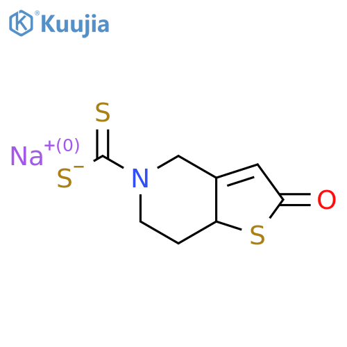 sodium {2-oxo-2H,4H,5H,6H,7H,7aH-thieno3,2-cpyridine-5-carbothioyl}sulfanide structure