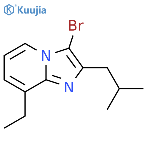 3-bromo-8-ethyl-2-(2-methylpropyl)imidazo1,2-apyridine structure