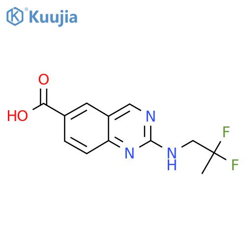 2-(2,2-difluoropropyl)aminoquinazoline-6-carboxylic acid structure