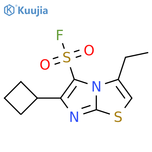 6-cyclobutyl-3-ethylimidazo2,1-b1,3thiazole-5-sulfonyl fluoride structure