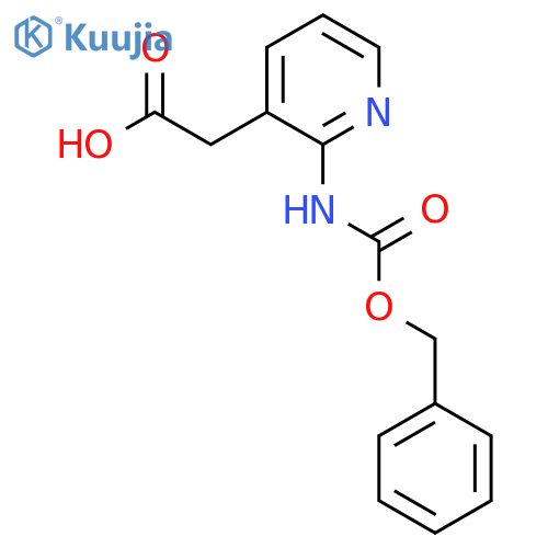 2-(2-{(benzyloxy)carbonylamino}pyridin-3-yl)acetic acid structure