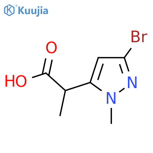 2-(3-bromo-1-methyl-1H-pyrazol-5-yl)propanoic acid structure