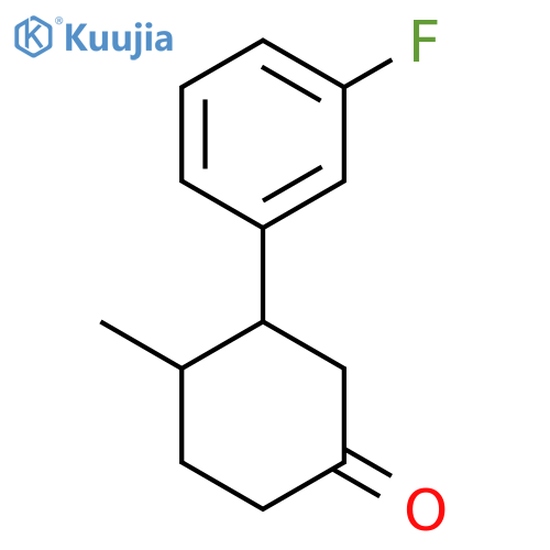 3-(3-Fluorophenyl)-4-methylcyclohexan-1-one structure