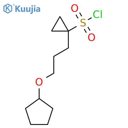 1-3-(cyclopentyloxy)propylcyclopropane-1-sulfonyl chloride structure
