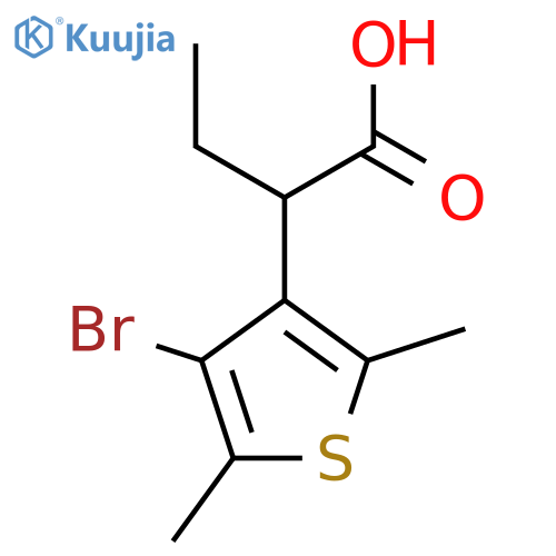 2-(4-Bromo-2,5-dimethylthiophen-3-yl)butanoic acid structure