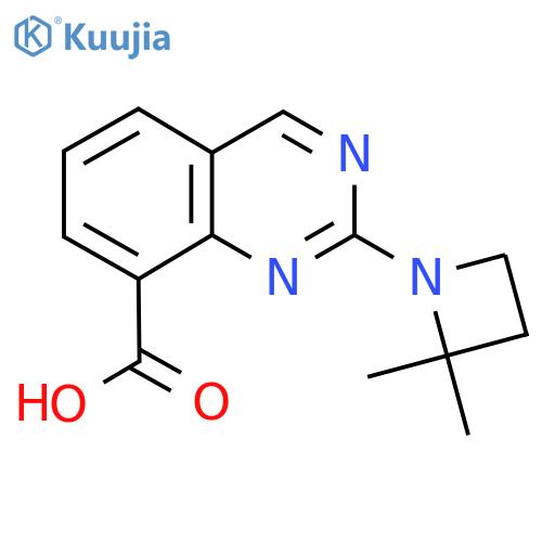 2-(2,2-Dimethylazetidin-1-yl)quinazoline-8-carboxylic acid structure