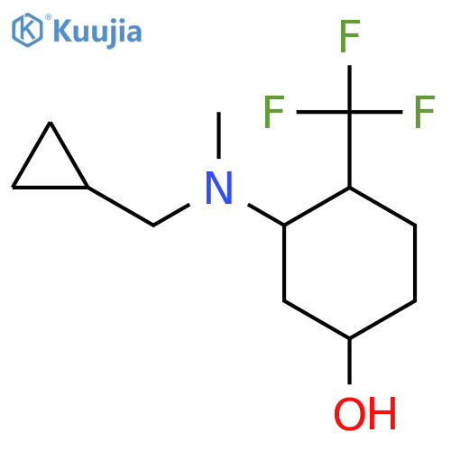 3-[(Cyclopropylmethyl)(methyl)amino]-4-(trifluoromethyl)cyclohexan-1-ol structure
