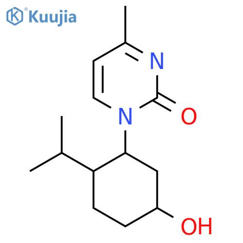 1-[5-Hydroxy-2-(propan-2-yl)cyclohexyl]-4-methyl-1,2-dihydropyrimidin-2-one structure