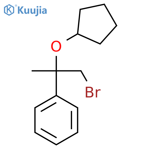 1-bromo-2-(cyclopentyloxy)propan-2-ylbenzene structure