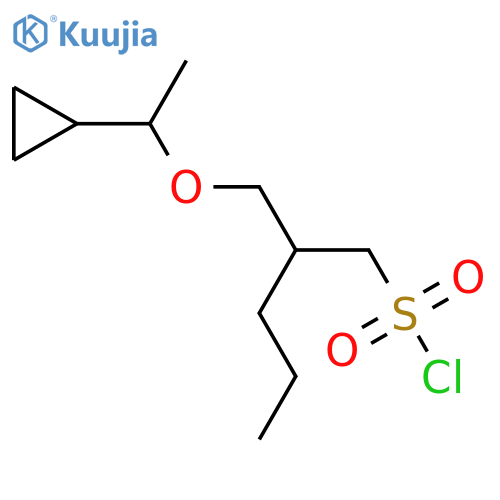 2-(1-cyclopropylethoxy)methylpentane-1-sulfonyl chloride structure