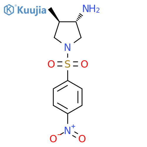 rac-(3R,4S)-4-methyl-1-(4-nitrobenzenesulfonyl)pyrrolidin-3-amine structure