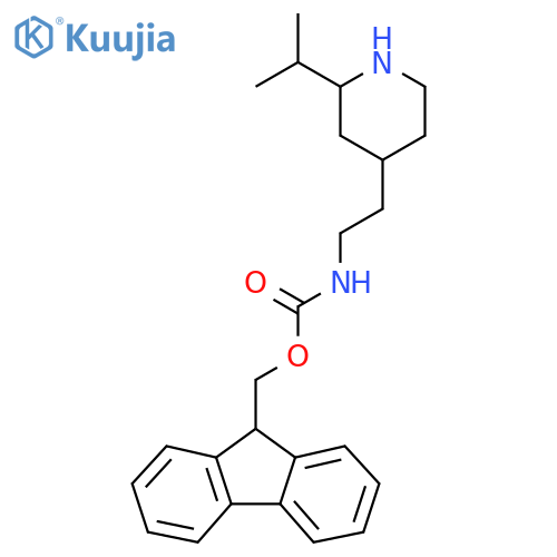 (9H-fluoren-9-yl)methyl N-{2-2-(propan-2-yl)piperidin-4-ylethyl}carbamate structure