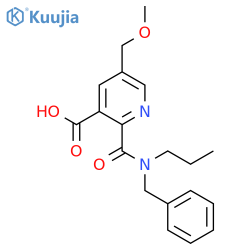 2-benzyl(propyl)carbamoyl-5-(methoxymethyl)pyridine-3-carboxylic acid structure