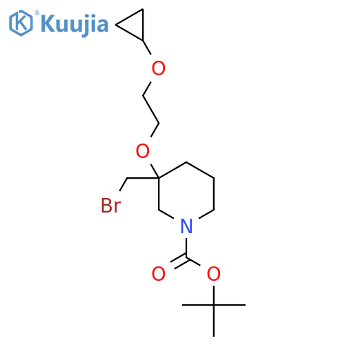 tert-butyl 3-(bromomethyl)-3-(2-cyclopropoxyethoxy)piperidine-1-carboxylate structure